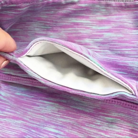 Purple Crop Workout Leggings - Picture 3 of 4